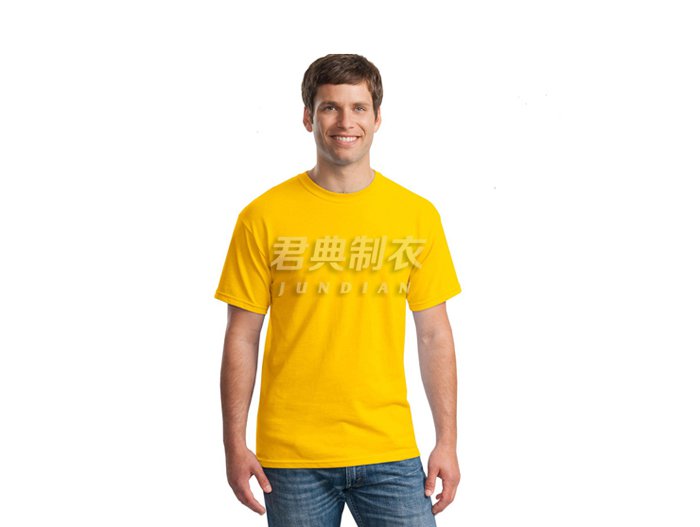 黄色精品纯棉文化衫