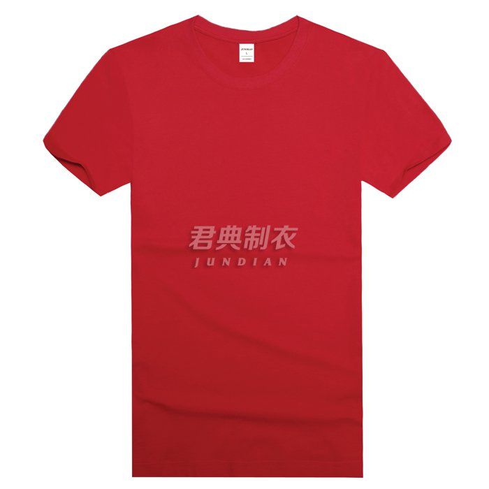 红色莱卡棉T恤