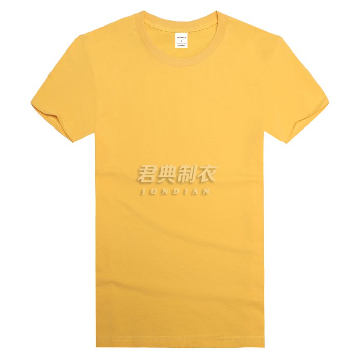 黄色莱卡棉T恤